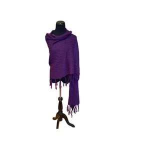 OS LuLaRoe Mimi Gorgeous Sweater Wrap Purple Knit One Size Fits All